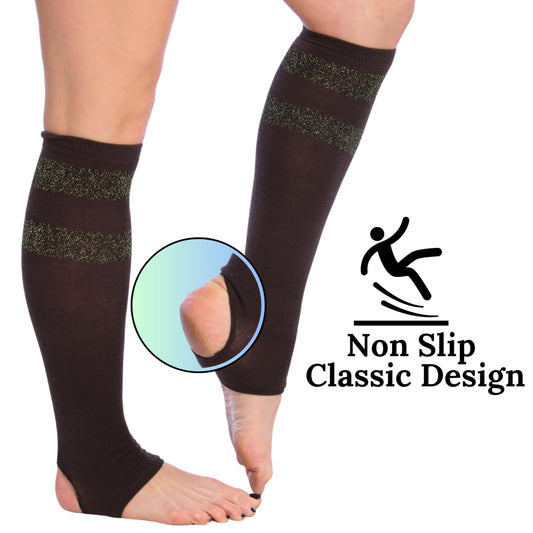 Tipi Toe Women Stirrup Socks - Lightweight Girl's Toeless Socks Over
