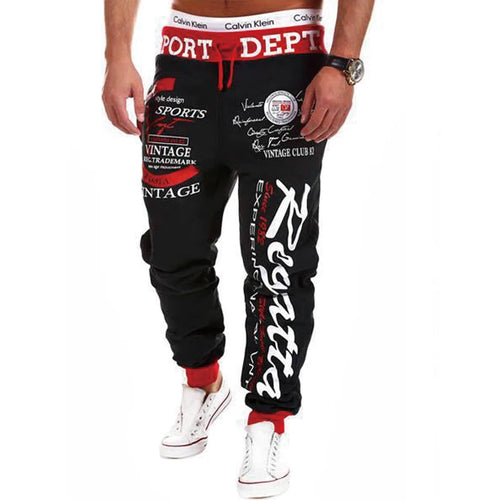 Men's Sweatpants Joggers Trousers Elastic Waist Letter Graphic Prints