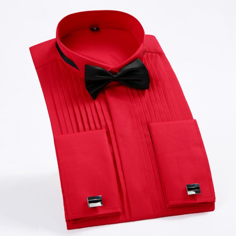 Classic Winged Collar Dress Shirt Men's Wingtip Tuxedo Formal Shirts
