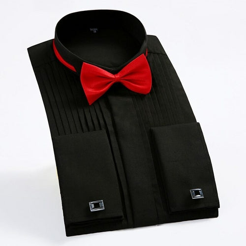 Classic Winged Collar Dress Shirt Men's Wingtip Tuxedo Formal Shirts