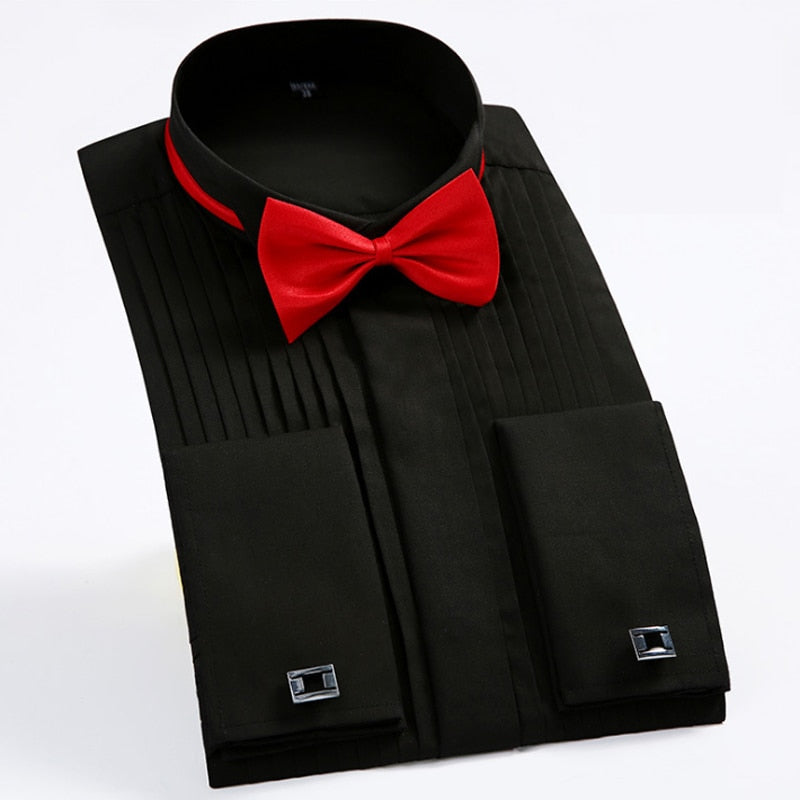 Classic Winged Collar Dress Shirt Men's Wingtip Tuxedo Formal Shirts