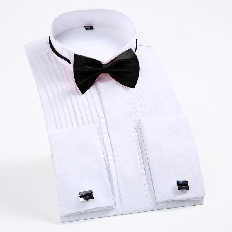 Classic Winged Collar Dress Shirt Men's Wingtip Tuxedo Formal Shirts