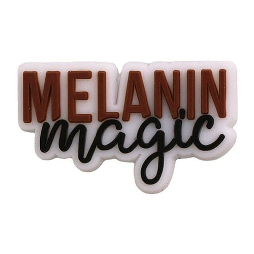 Fashion 1pcs Black Educated Queen Pvc Shoe Charms Accessories Lucky