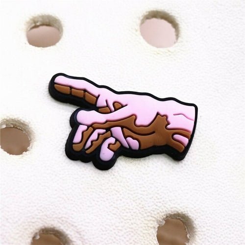 Fashion 1pcs Black Educated Queen Pvc Shoe Charms Accessories Lucky