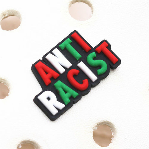 Fashion 1pcs Black Educated Queen Pvc Shoe Charms Accessories Lucky