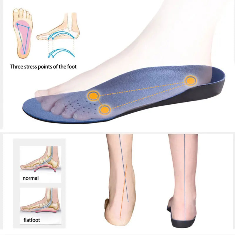 Flat Feet Arch Support Insoles Orthotic Height 3cm High Quality 3D