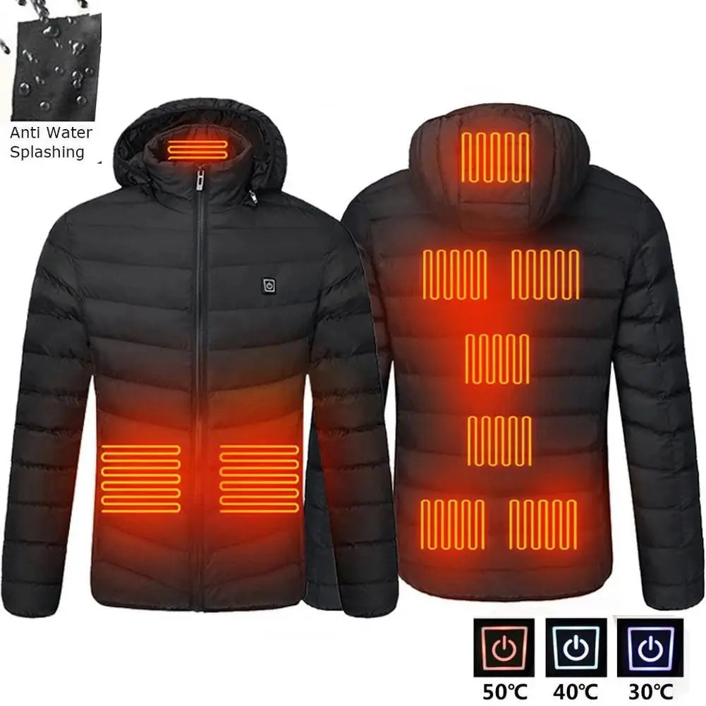 Men Heated Jacket USB Winter Outdoor Electric Heating male bobojaco
