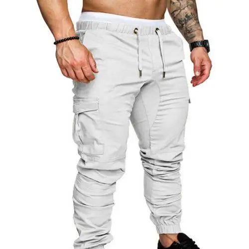 50%HOT2022 New Men's Casual Jogging Pants Solid Color Pocket Pants