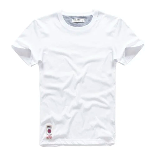New Summer Men's t-shirt Cotton Solid T shirt Men Causal O-neck Basic