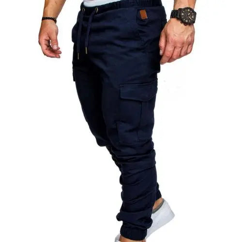 50%HOT2022 New Men's Casual Jogging Pants Solid Color Pocket Pants