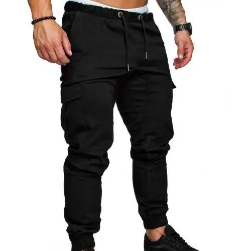 50%HOT2022 New Men's Casual Jogging Pants Solid Color Pocket Pants