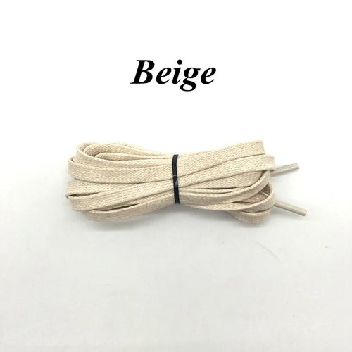 1Pair Waxed Flat Shoelaces Leather Waterproof Casual Shoes Laces