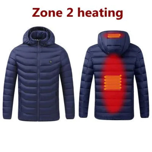 2021 NWE Men Winter Warm USB Heating Jackets Smart Thermostat Pure