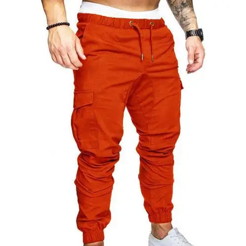 50%HOT2022 New Men's Casual Jogging Pants Solid Color Pocket Pants