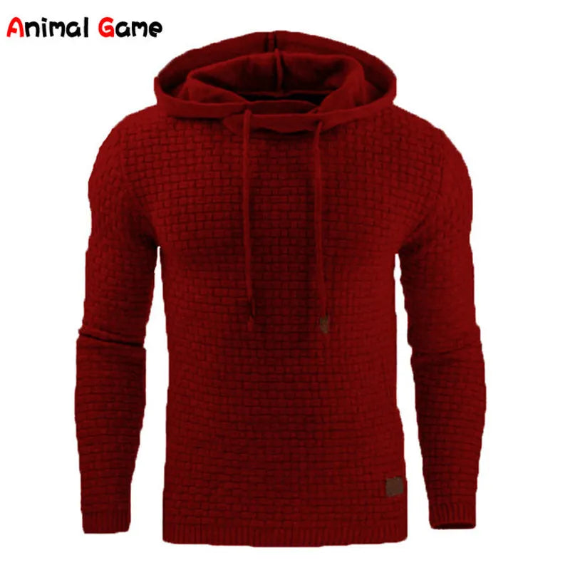 Warm Men's Solid Color Casual Hoodie Oversize Sweatshirt Sweatshirt