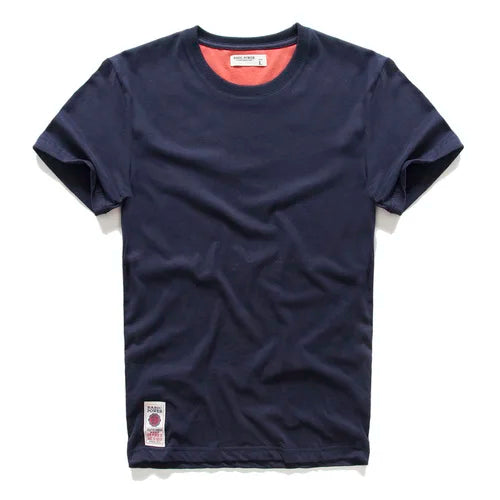 New Summer Men's t-shirt Cotton Solid T shirt Men Causal O-neck Basic