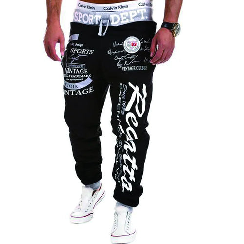 Men's Sweatpants Joggers Trousers Elastic Waist Letter Graphic Prints