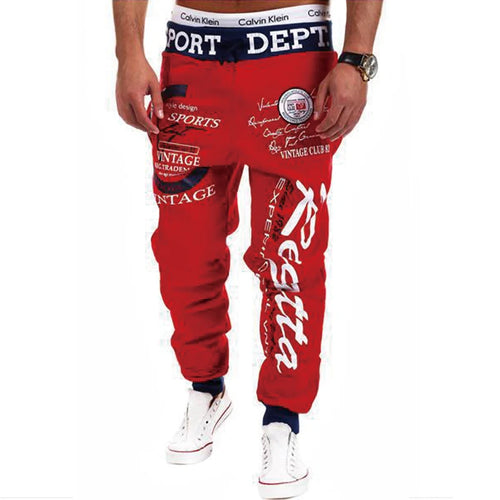 Men's Sweatpants Joggers Trousers Elastic Waist Letter Graphic Prints