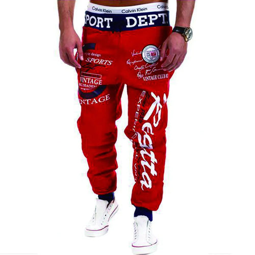 Men's Sweatpants Joggers Trousers Elastic Waist Letter Graphic Prints
