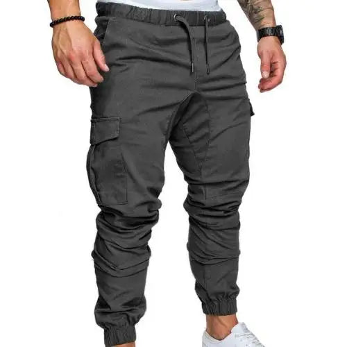 50%HOT2022 New Men's Casual Jogging Pants Solid Color Pocket Pants
