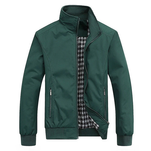 2025 Spring Autumn Casual Solid Fashion Slim Bomber Jacket Men