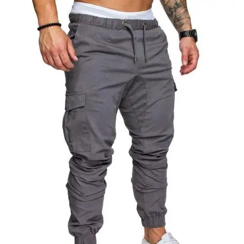 50%HOT2022 New Men's Casual Jogging Pants Solid Color Pocket Pants