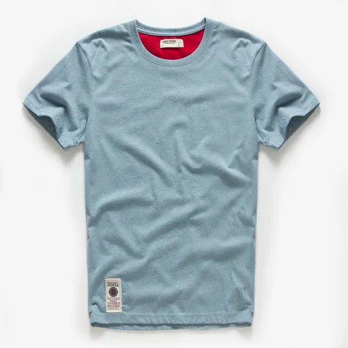 New Summer Men's t-shirt Cotton Solid T shirt Men Causal O-neck Basic