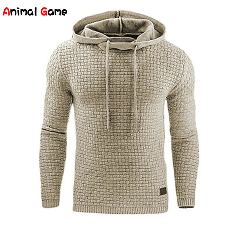 Warm Men's Solid Color Casual Hoodie Oversize Sweatshirt Sweatshirt