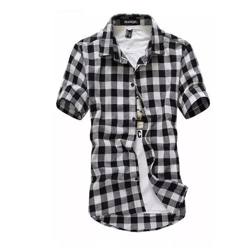 Red And Black Plaid Shirt Men Shirts 2024 New Summer Fashion Chemise