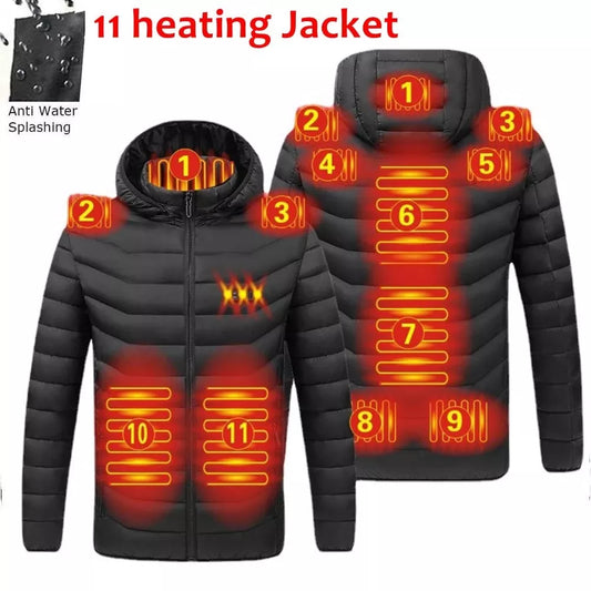 2021 NWE Men Winter Warm USB Heating Jackets Smart Thermostat Pure