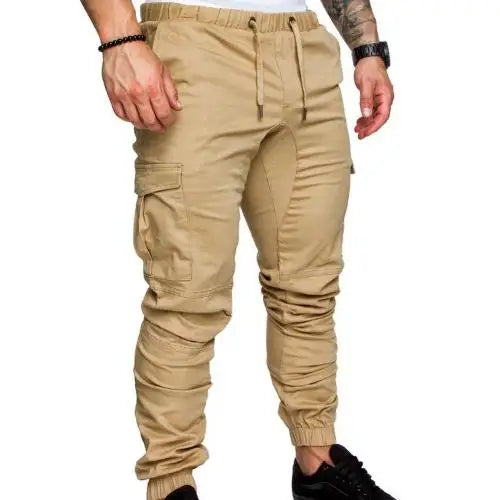 50%HOT2022 New Men's Casual Jogging Pants Solid Color Pocket Pants