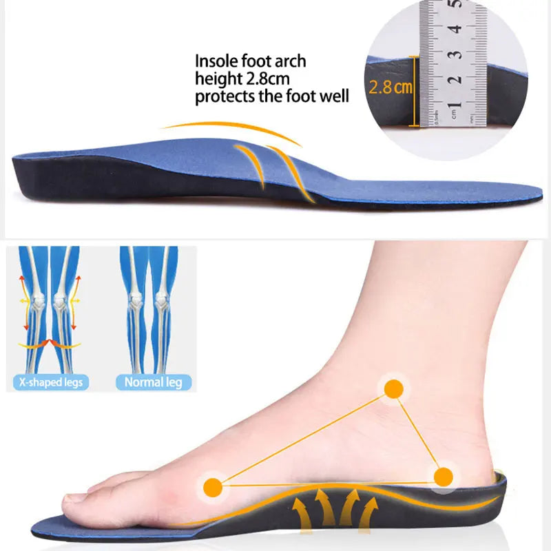 Flat Feet Arch Support Insoles Orthotic Height 3cm High Quality 3D