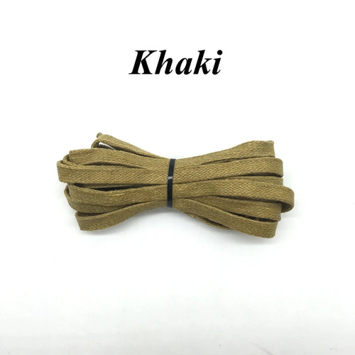 1Pair Waxed Flat Shoelaces Leather Waterproof Casual Shoes Laces