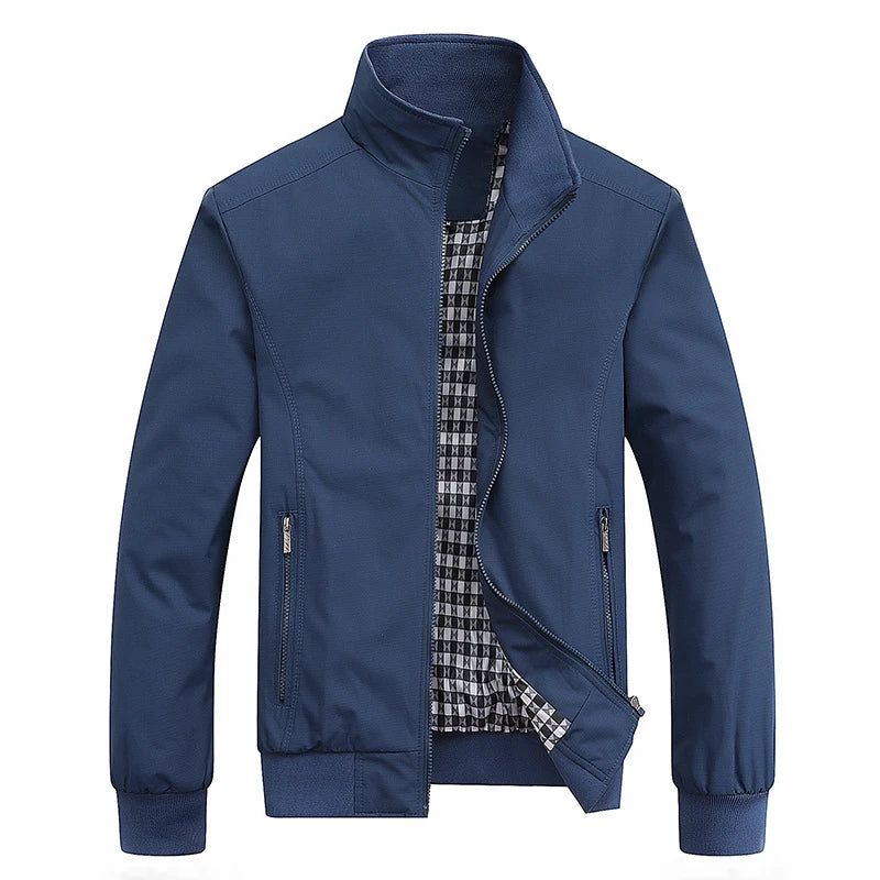 2025 Spring Autumn Casual Solid Fashion Slim Bomber Jacket Men