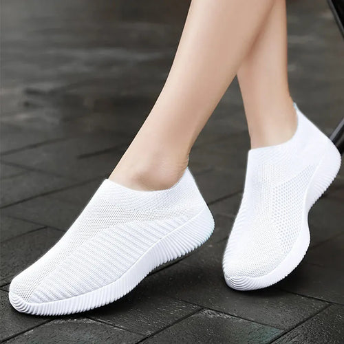 Women Vulcanized Shoes High Quality Women Sneakers Slip On Flats Shoes