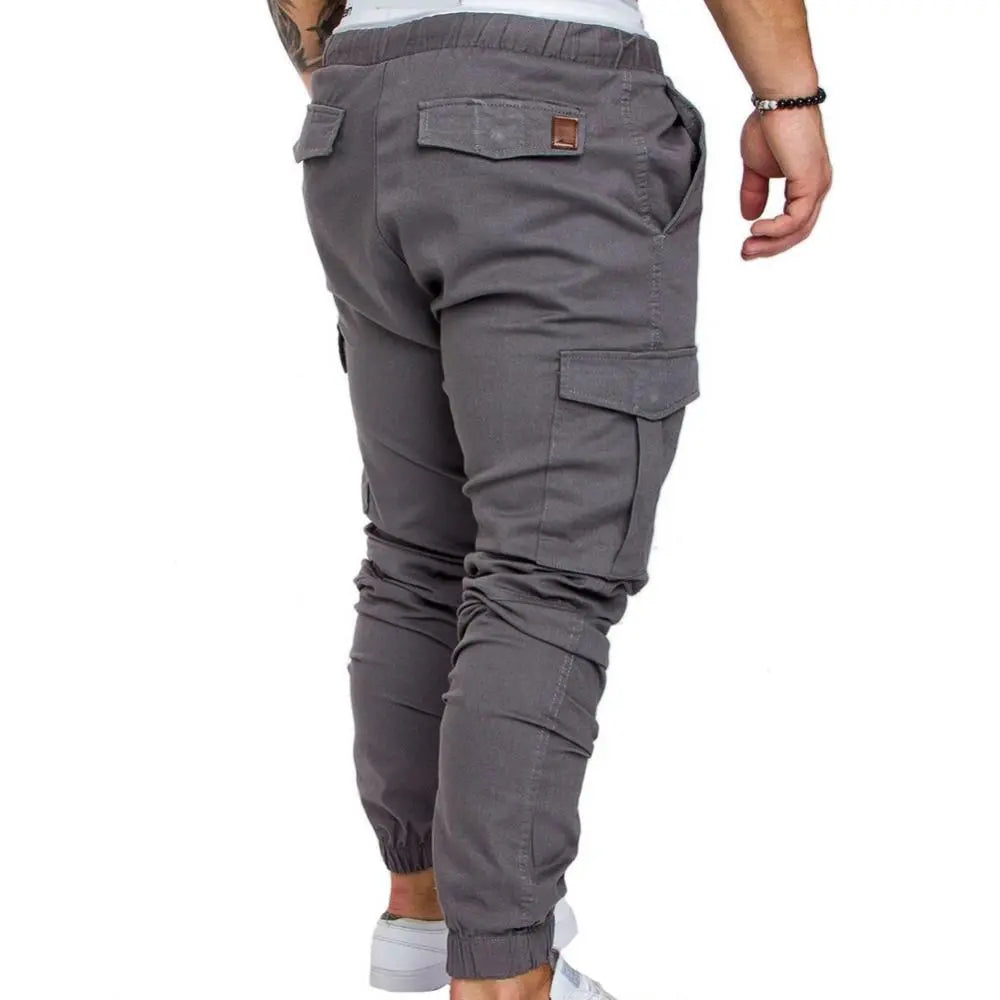 50%HOT2022 New Men's Casual Jogging Pants Solid Color Pocket Pants