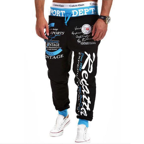 Men's Sweatpants Joggers Trousers Elastic Waist Letter Graphic Prints
