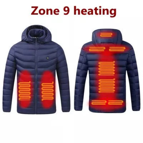 2021 NWE Men Winter Warm USB Heating Jackets Smart Thermostat Pure
