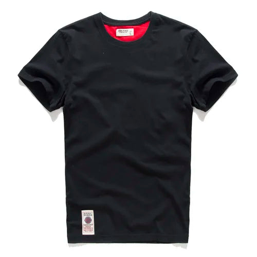 New Summer Men's t-shirt Cotton Solid T shirt Men Causal O-neck Basic