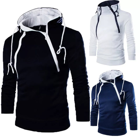 Men's Hoodies Long Sleeve Sweatshirts for Men Zipper Hooded Pullover