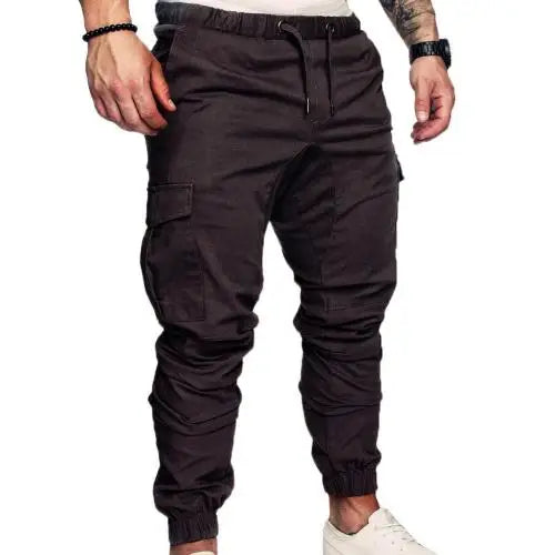 50%HOT2022 New Men's Casual Jogging Pants Solid Color Pocket Pants