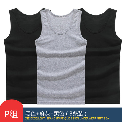 Hot Sale 3pcs / 100% Cotton Mens Sleeveless Tank Top Solid Muscle Vest