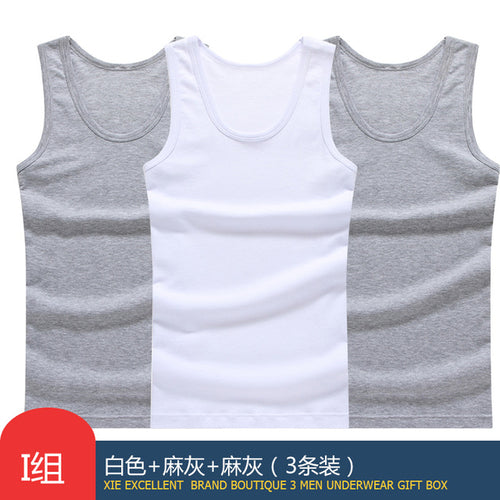 Hot Sale 3pcs / 100% Cotton Mens Sleeveless Tank Top Solid Muscle Vest