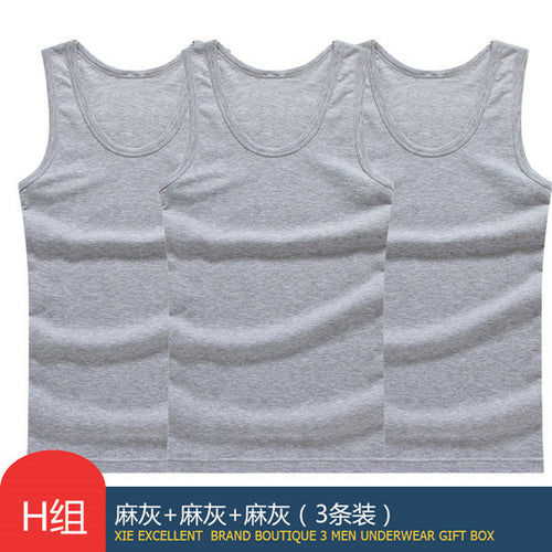 Hot Sale 3pcs / 100% Cotton Mens Sleeveless Tank Top Solid Muscle Vest
