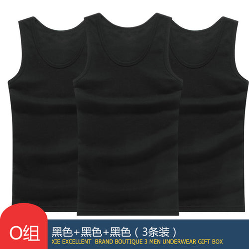 Hot Sale 3pcs / 100% Cotton Mens Sleeveless Tank Top Solid Muscle Vest