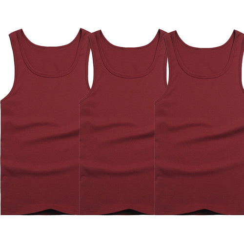 Hot Sale 3pcs / 100% Cotton Mens Sleeveless Tank Top Solid Muscle Vest