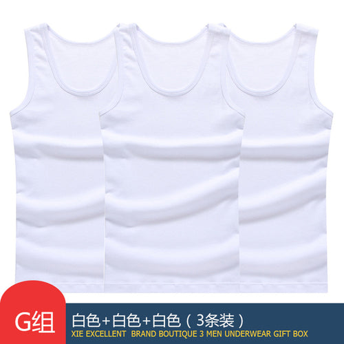 Hot Sale 3pcs / 100% Cotton Mens Sleeveless Tank Top Solid Muscle Vest