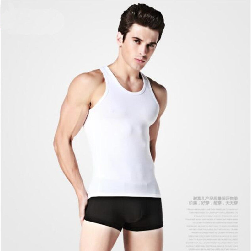 Hot Sale 3pcs / 100% Cotton Mens Sleeveless Tank Top Solid Muscle Vest