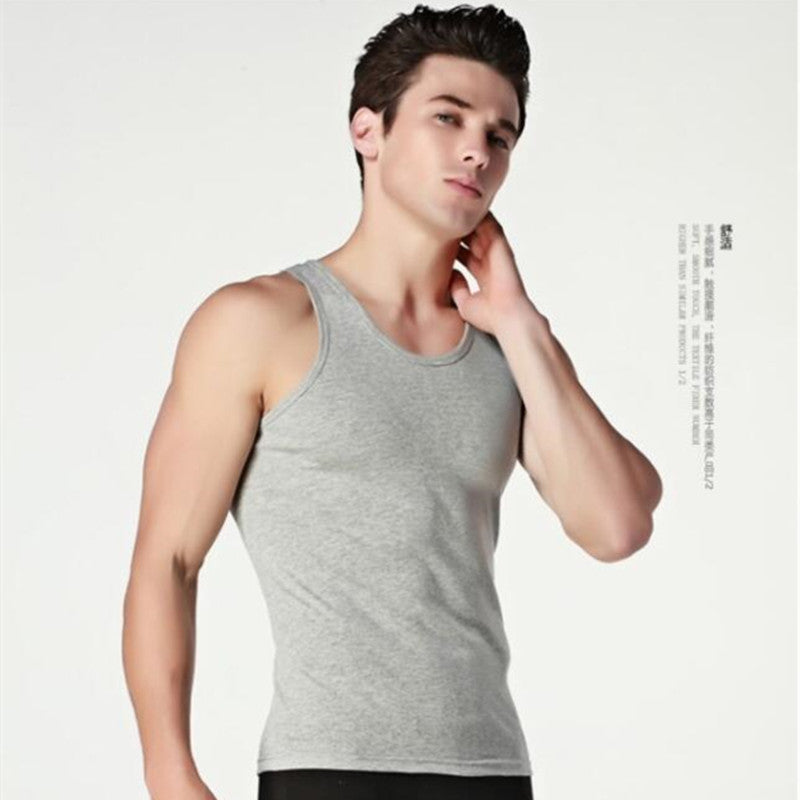 Hot Sale 3pcs / 100% Cotton Mens Sleeveless Tank Top Solid Muscle Vest