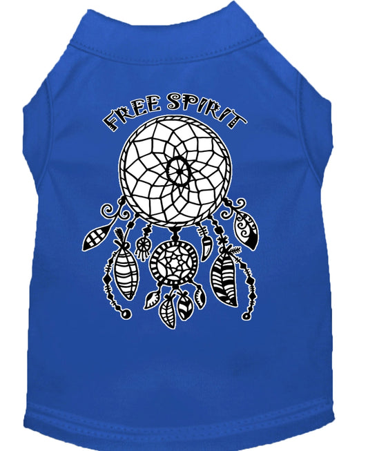 Mirage Pet 51-181 BLMD 12 in. Free Spirit Screen Print Dog Shirt - Blu